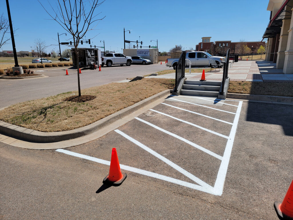 Parking lot striping