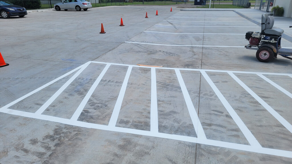 Commercial Parking Lot striping - All Hands on Deck Oklahoma City