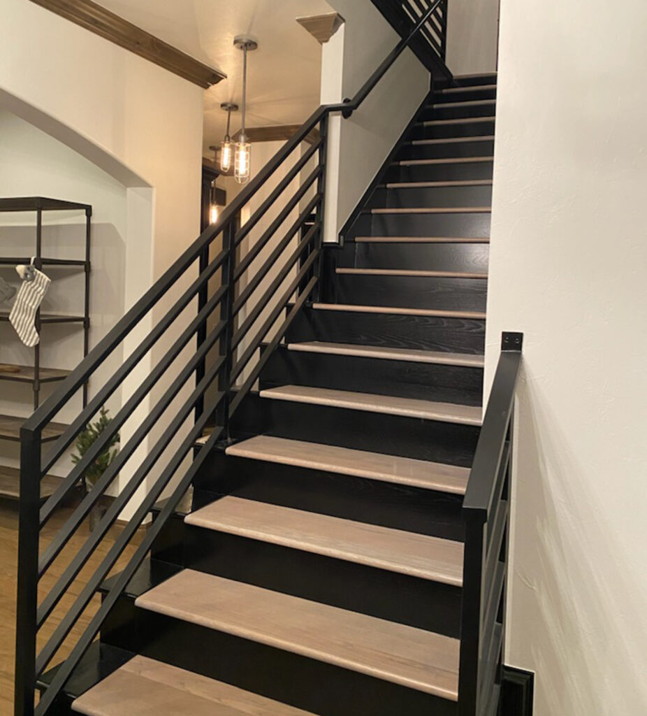 stairwell iron railing - remodel work