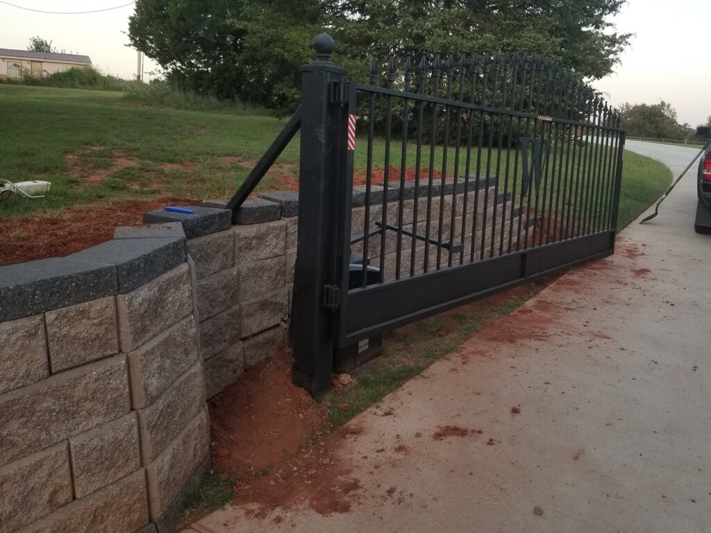 Installation of iron motorized gate