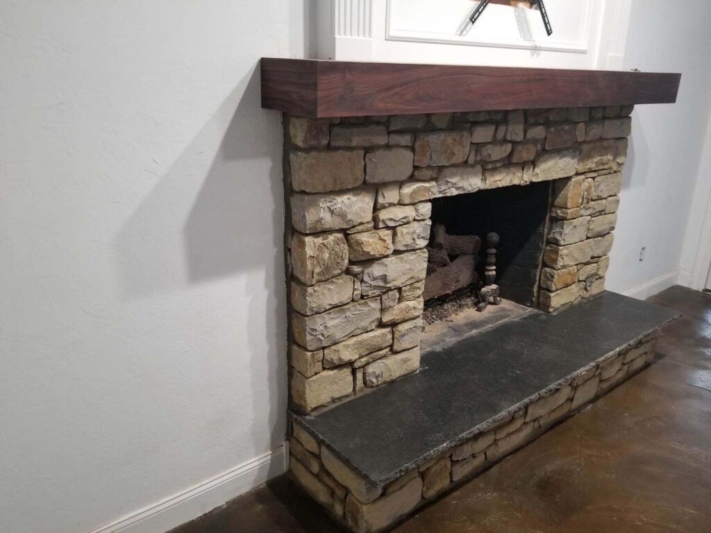 Fireplace construction done