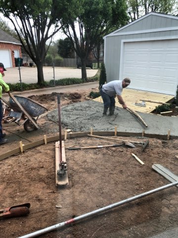 Concrete installation in progress