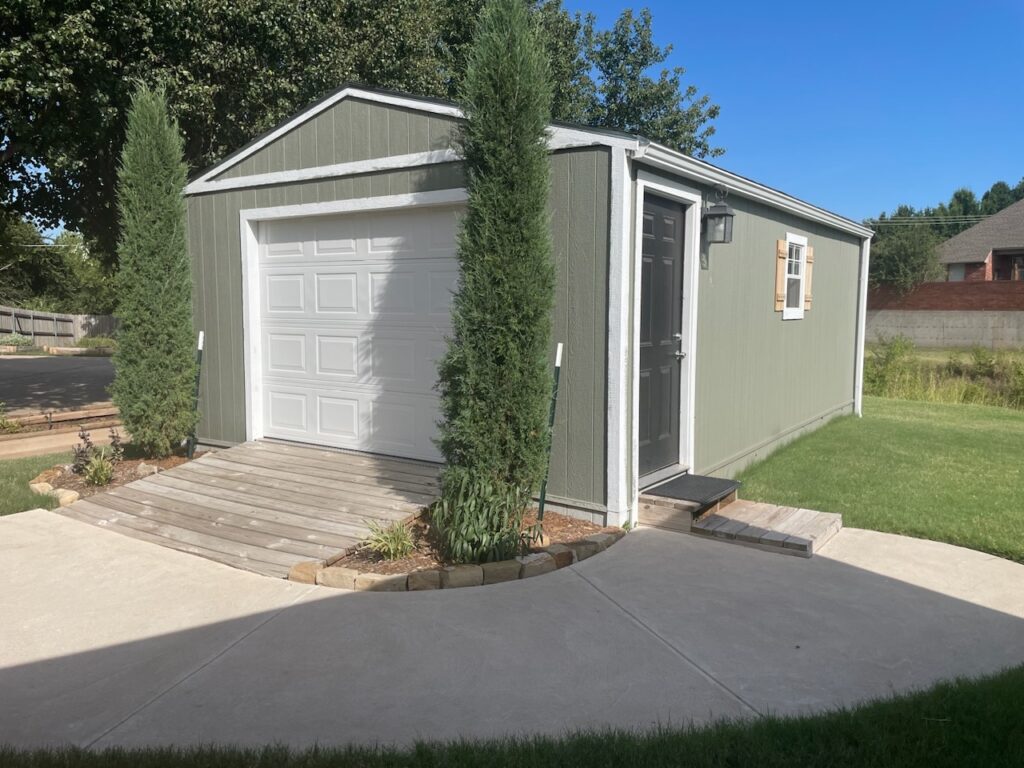 Finished custom storage shed and workshop