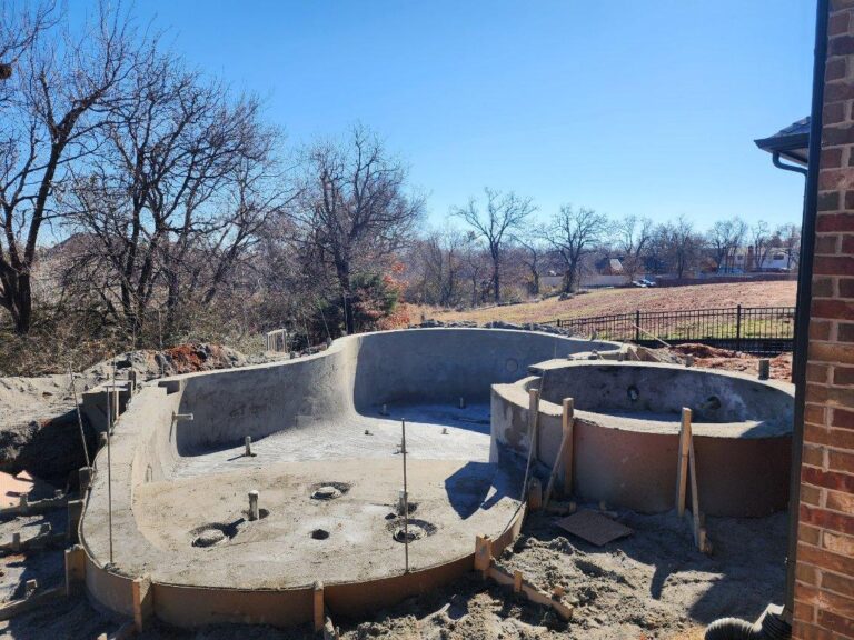 beginning concrete work for pool install - in progress